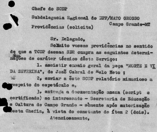 Censura da ditadura monitorou encenação de peça famosa em MS Censura da ditadura monitorou encenação de peça famosa em MS