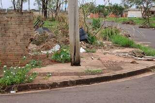 Poste de madeira sustentado "por um fiapo" preocupa moradores no Nova Lima