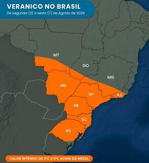 Veranico eleva temperaturas a até 36°C antes da chegada de frente fria em MS Veranico eleva temperaturas a até 36°C antes da chegada de frente fria em MS
