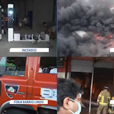Inc&ecirc;ndio destr&oacute;i parte de uma das feiras mais movimentadas da fronteira 