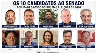 MS já tem 10 candidatos disputando 2 vagas ao Senado nas eleições de 2026 MS já tem 10 candidatos disputando 2 vagas ao Senado nas eleições de 2026