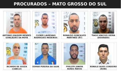 Com irm&atilde;o de ex-BBB de MS, lista de procurados tem 8 nomes 