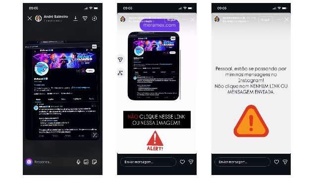 Conta de Salineiro &eacute; invadida e envia links falsos sobre bets