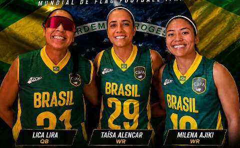 Tr&ecirc;s jogadoras de MS disputam Mundial de Flag Football pelo Brasil