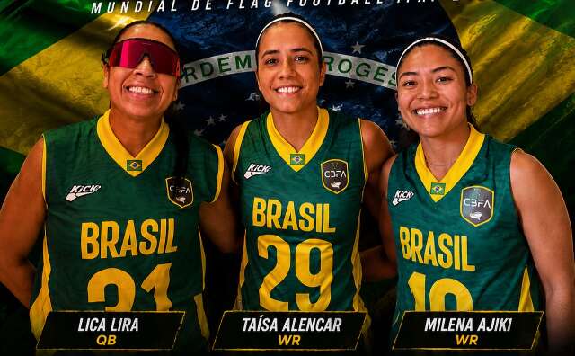 Tr&ecirc;s jogadoras de MS disputam Mundial de Flag Football pelo Brasil