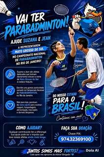 Em 5 meses de parabadminton, atleta de MS garante vaga em competição nacional Em 5 meses de parabadminton, atleta de MS garante vaga em competição nacional