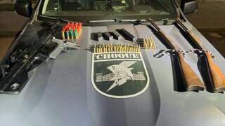 Preso com arsenal de R$ 30 mil diz que armas foram abandonadas por caçadores Preso com arsenal de R$ 30 mil diz que armas foram abandonadas por caçadores