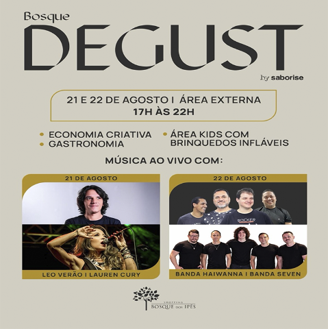Fim de semana tem teatro, jogos e gastronomia no Bosque