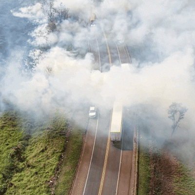 Fuma&ccedil;a de inc&ecirc;ndio trava tr&aacute;fego na BR-163 em Campo Grande
