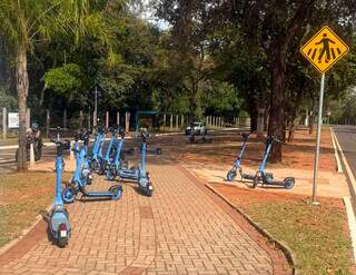 Usuários ignoram regras e patinetes seguem largados em locais inadequados Usuários ignoram regras e patinetes seguem largados em locais inadequados