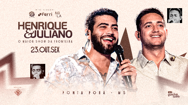 Henrique &amp; Juliano voltam a Ponta Por&atilde; ap&oacute;s 7 anos para maior show da fronteira