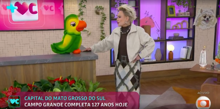 Ana Maria Braga dá parabéns a Campo Grande, mas erra dia do aniversário