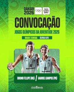 Atleta de MS é convocado para representar o Brasil na Olimpíada da Juventude Atleta de MS é convocado para representar o Brasil na Olimpíada da Juventude