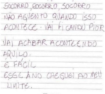 "Socorro, socorro, socorro": di&aacute;rio de Fab&iacute;ola relata medo e controle do marido
