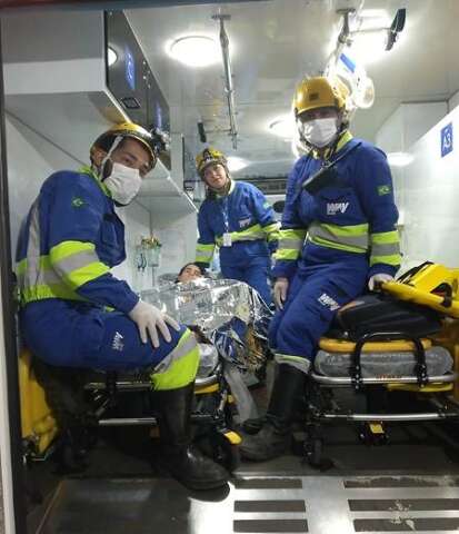Bernardo nasce dentro de viatura de resgate &agrave;s margens da MS-306