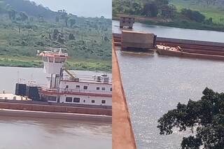 Marinha investiga choque de comboio contra prote&ccedil;&atilde;o de ponte em Corumb&aacute;