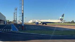 Celular cai dentro da fuselagem e voo é cancelado em Ponta Porã Celular cai dentro da fuselagem e voo é cancelado em Ponta Porã