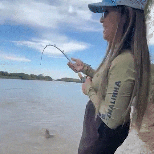 Pintado de 1,53 metro pescado no Rio Dourado garante recorde feminino de captura