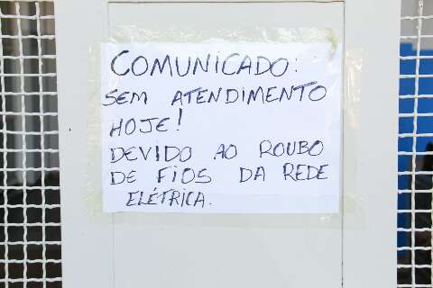 Furto de fios suspende atendimentos na unidade de sa&uacute;de do Pioneiros