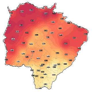 Duas cidades passam dos 40&deg;C antes de virada brusca no tempo em MS