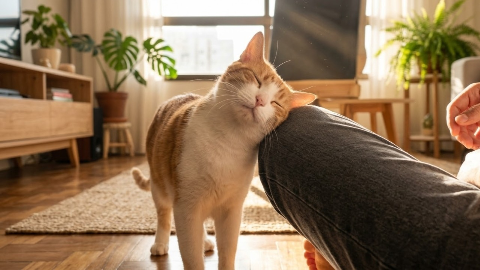 Parece carinho, mas gato te 'assina' quando d&aacute; cabe&ccedil;adas em voc&ecirc;