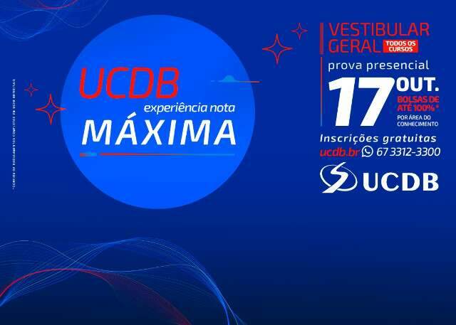 Vestibular UCDB 2027A oferece bolsas de até 100% por área