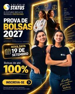 Col&eacute;gio Status realiza Prova de Bolsas 2027 com descontos de at&eacute; 100%