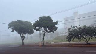 Dourados e Maracaju amanhecem sob denso nevoeiro e frio