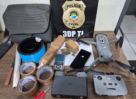 Foragido &eacute; preso com drone e maconha que seria lan&ccedil;ada em pres&iacute;dio 