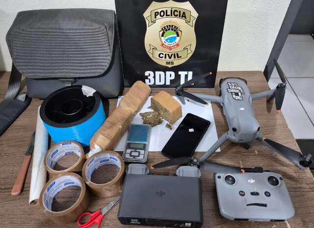 Foragido &eacute; preso com drone e maconha que seria lan&ccedil;ada em pres&iacute;dio 