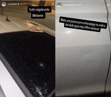 Zagueiro de MS tem carro apedrejado ap&oacute;s jogo e diz que filho quase foi atingido