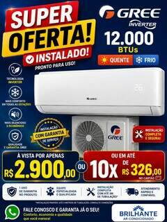 Est&aacute; passando calor porque quer: ar-condicionado sai por 10x de R$ 326