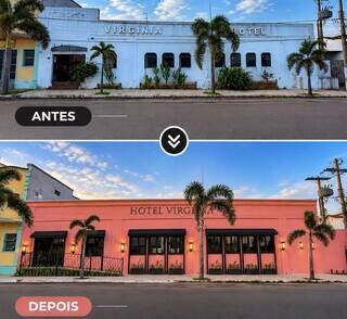 Por trás de fachada restaurada, hotel antigo esconde jardim de 72 metros Por trás de fachada restaurada, hotel antigo esconde jardim de 72 metros