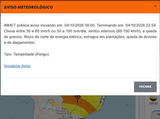 Com alerta de temporal, eleições em MS terão plano para prevenir abstenções Com alerta de temporal, eleições em MS terão plano para prevenir abstenções