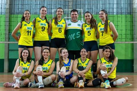 Sele&ccedil;&atilde;o de MS se prepara para disputa do Brasileiro Sub-18 feminino de v&ocirc;lei