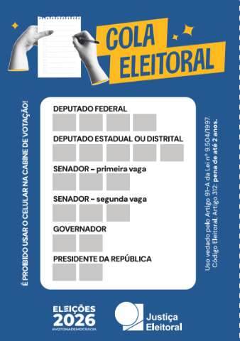 No dia da vota&ccedil;&atilde;o, colinhas s&atilde;o permitidas no papel, mas n&atilde;o no celular