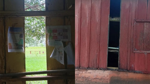 Ladr&otilde;es arrancam parede de escola para furtar utens&iacute;lios na fronteira