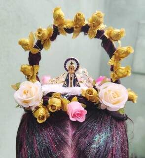 No Dia do Cabelo Maluco, Sofia leva Nossa Senhora Aparecida na cabeça No Dia do Cabelo Maluco, Sofia leva Nossa Senhora Aparecida na cabeça