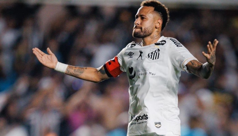 Gols de Neymar garantem empate do Santos contra l&iacute;der Flamengo