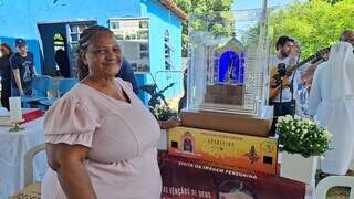 No morro das Furnas do Dion&iacute;sio, f&eacute; re&uacute;ne multid&otilde;es em homenagem a Nossa Senhora