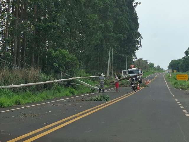 Chuva forte deixa &aacute;rea rural de Dois Irm&atilde;os do Buriti sem energia