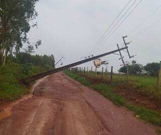 Temporais causam estragos no campo e afetam estradas rurais no sul de MS Temporais causam estragos no campo e afetam estradas rurais no sul de MS
