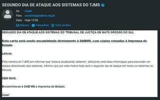 Sistemas do TJ falham pelo 2º dia e prorrogam prazos judiciais Sistemas do TJ falham pelo 2º dia e prorrogam prazos judiciais