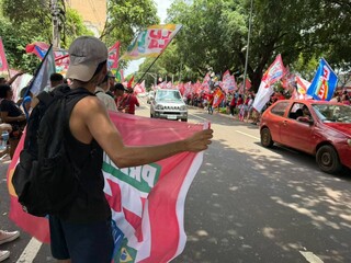 Apoiadores de Lula v&atilde;o ao Centro em ato pela reelei&ccedil;&atilde;o e pela democracia