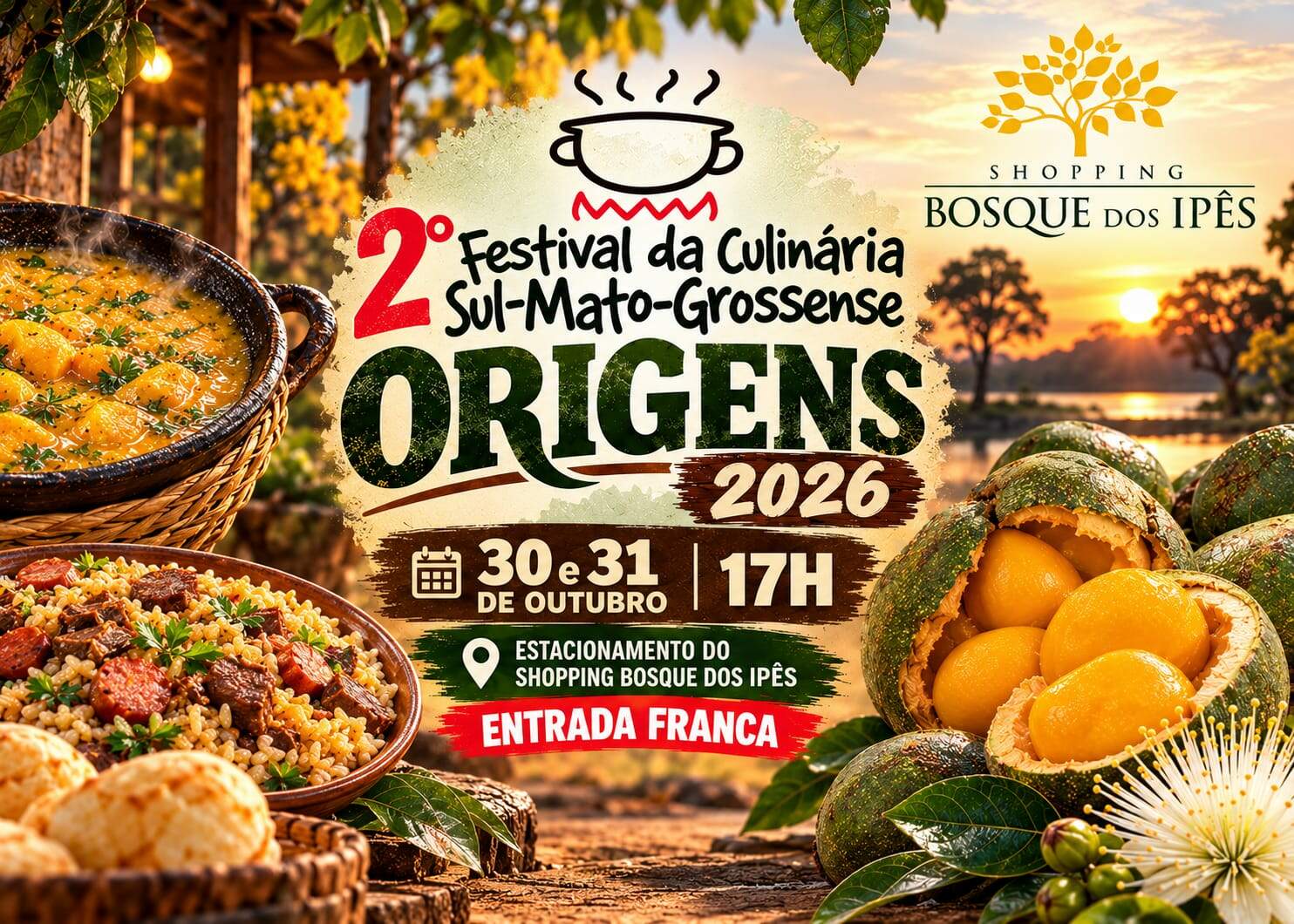 Festival reúne sabores de Mato Grosso do Sul no Bosque dos Ipês
