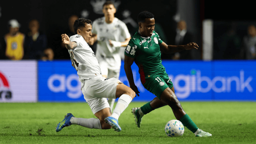 Empate com Santos mantém Palmeiras atrás do Flamengo no Brasileirão
