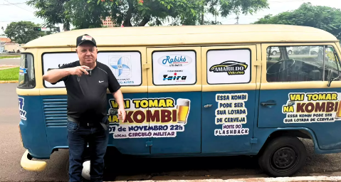 Vai tomar na Kombi? Marc&atilde;o quer sortear ve&iacute;culo cheio de cerveja