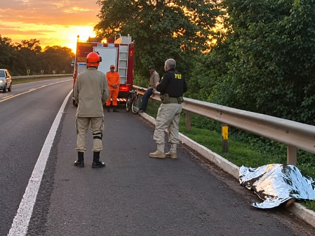 Mulher de 30 anos morre atropelada por carreta na BR-262