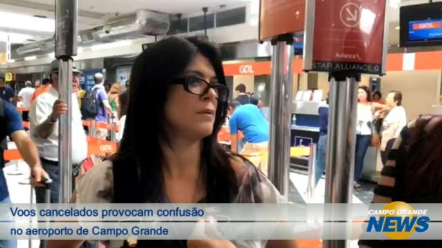 Voos cancelados provocam confusão no Aeroporto de Campo Grande