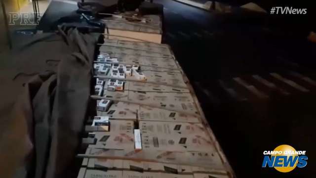 Carga com 1,2 milhão de carteiras de cigarros contrabandeados é apreendida